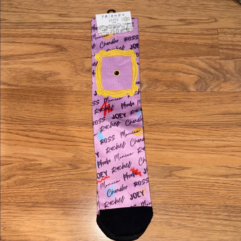 FRIENDS Purple and Black Socks